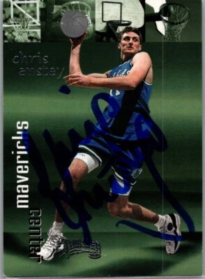 1998-99 Skybox Thunder #61 Chris Anstey Auto On Card in Person Signature - Image 1 of 2