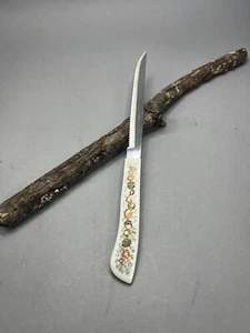 Vintage Household Brand Serrated Knife Surgical Stainless Spice of Life Pattern - Picture 1 of 7