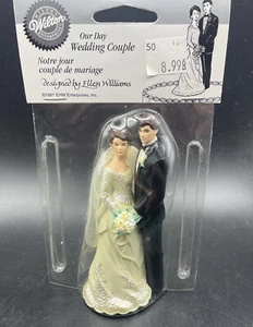 RETIRED Wilton “Our Day Wedding Couple” Blonde Bride Dress 4.5" Cake Topper NIP - Picture 1 of 6