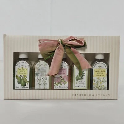Juego de gel de ducha Crabtree & Evelyn Sampler nuevo stock antiguo 5 mini aromas por favor leer Foto 1 de 4