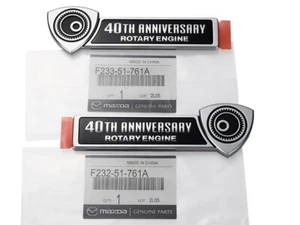 MAZDA Original RX-8 SE3P 40TH ANNIVERSARY ROTARY ENGINE Side EMBLEM SET Ornament - Bild 1 von 6