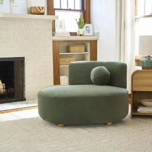 Better Homes & Gardens Soft Velvet Accent Lounge Chair WIth Back Surport Pillow - Picture 1 of 24