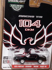 Pontiac Firebird Macho T/A 1978 modelo exclusivo de coche de juguete fundido a presión Greenlight 1/64 - Imagen 1 de 1