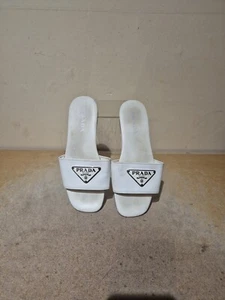 Prada mulas/deslizadores Eu38 Reino Unido 5/5,5 blanco (L8) - Imagen 1 de 17
