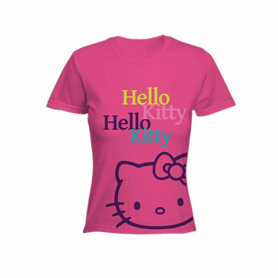 Hello Kitty Rosa M T-Shirt Maglietta Maglia Bambini Bambina Originale Sanrio  - Immagine 1 di 2