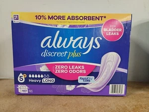 Always Discreet Incontinence Pads, Heavy Long, 5+ ( 117 ct.) - Picture 1 of 2