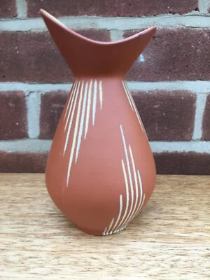 Retro German Pottery Vase Marzi & Remi 60s 70s Fish Mouth WGP  Ht 15cm - Image 1 of 4