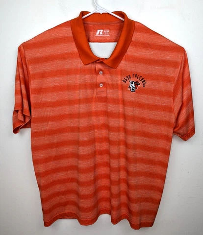 BOWLING GREEN Falcon athletic Russell Athletic short sleeve polo shirt men's 2XL Cover