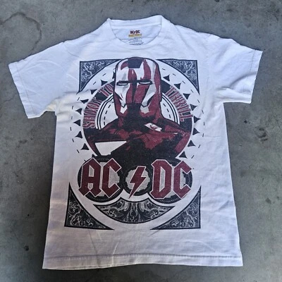 AC DC Iron Man 2 Rock Camiseta Camiseta Talla S Pequeña Usada Desteñida  Foto 1 de 4