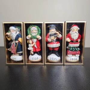 Vintage Memories of Santa Collection Ornaments 1990's Set of 4 - Picture 1 of 12