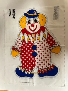 Paño de almohada de payaso cosido corte 20" artesanía suave vintage años 70 Wamsutta Happy Clown - Imagen 1 de 3