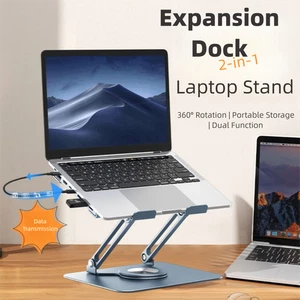 360 ° Rotation Laptop Holder Foldable Tablet Support Office - Zdjęcie 1 z 10