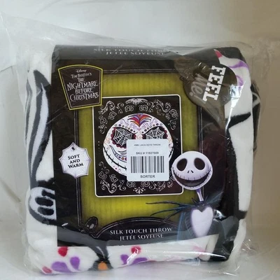 Jack Skellington 糖头骨抓绒毯 圣诞节前的噩梦 — 第 1/3 张图片