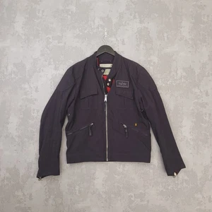Vintage Alpha industries Jacket Womens XL Black Long Sleeve Logo Patch Full Zip - Picture 1 of 14