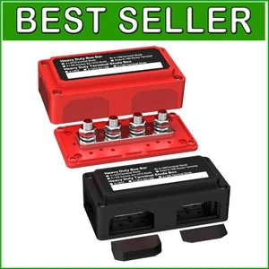 Waterproof 12V Power Distribution Block - M8 Terminal Bus Bar for Marine & RV - Picture 1 of 9