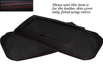 Rote Naht F�r Corvette C4 84-96 2X Sonnenblenden Leder Bez�ge Nur Eigener Neu - Bild 1 von 2