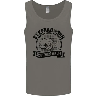 Stepdad & Son Best Friends Fathers Day Mens Vest Tank Top - Image 1 of 4