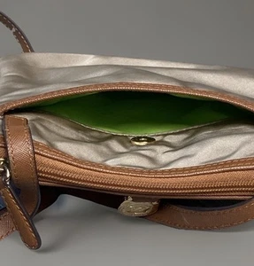 BOLSO BANDOLERA MICHAEL KORS KEMPTON LONA VERDE OLIVA/DORADO/MARRÓN MENSAJERO - Imagen 1 de 17