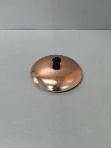 Vintage Wearever Hallite 7 3/4" Kupferdeckel mit schwarzem Knopf - Bild 1 von 3