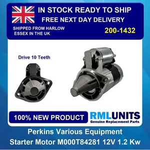 Starter Motor For Perkins 185086570 M000T84281 M000T84282 - Picture 1 of 5