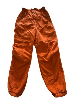 Vtg BOGNER Pants Womens Sz 10 Orange High Rise Tapered Snow Ski Made In USA 80s - Image 1 of 4