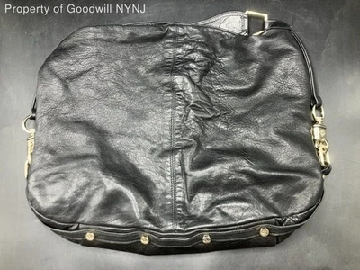 Bolso de Hombro Hobo Rebecca Minkoff Cuero Negro Herrajes Dorados Forro Impreso Foto 1 de 4