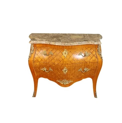 Signed Jansen French Bronze Mounted Marble Top Commode - Image 1 of 4