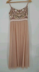 Womens Needle & Thread Embroidered Bodice Cami Dress Pink - Picture 1 of 4