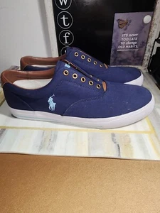 Polo Ralph Lauren Mens Vitto Sneaker Navy Size 13 M - Picture 1 of 6