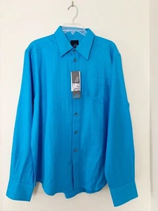 Spring & Mercer Shirt Mens Size XL Blue Pin Stripe Long Sleeve Casual Button Up - Picture 1 of 11