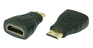 2x High Speed mini-HDMI Adapter, mini HDMI-C(Stecker) auf HDMI-A(Buchse) 2 Stück - Bild 1 von 1