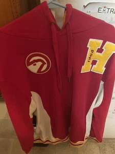 Mitchell & Ness Men's Atlanta Hawks Scarlet French Terry Hoodie Size LG - Picture 1 of 6