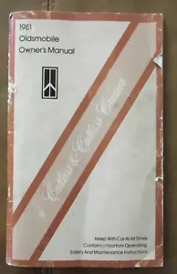 1981 Oldsmobile Cutlass Cruiser Owners Manual with a Life Lesson History - Picture 1 of 4