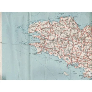 ROUTES NATIONALES de FRANCE Côté Ouest et CORSE publiée par l'Armée 1936 Rivière - Imagen 1 de 7