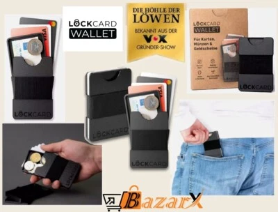 LOCKCARD Geldbörse / Mini Portemonnaie / Portmonee - Klein Slim Wallet Karten - Bild 1 von 4
