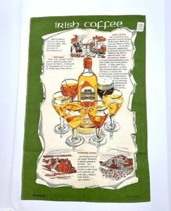 Asciugamano da tè vintage NUOVO Blackstaff lino cotone caffè irlandese Irlanda - Foto 1 di 11
