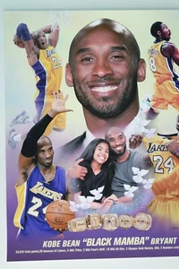 Kobe Bean Black Mumba Bryant and Gigi Poster 5 Rings - Picture 1 of 1