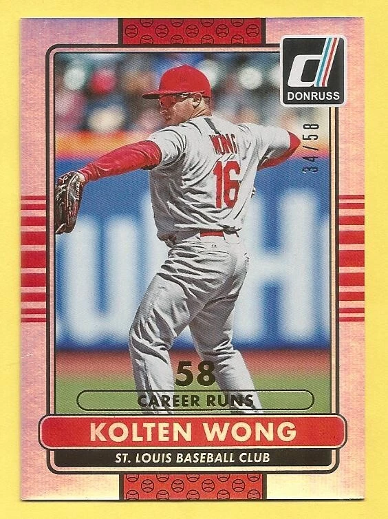 KOLTEN WONG 2015 Donruss Stat Line Career #159 Cardinals #d 34/58 - Image 1 of 1