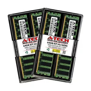 A-Tech 64GB Kit (4x16GB) DDR4 2133MHz PC4-17000 ECC LRDIMM 2Rx4 Dual Rank 1.2... - Picture 1 of 6