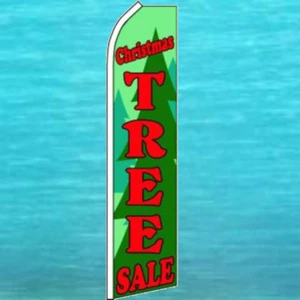 CHRISTMAS TREE SALE SUPER FLAG Advertising Sign Flutter Feather Swooper Banner - Picture 1 of 5
