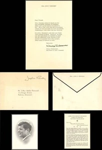 Sympathy Letter from Mrs. John F. Kennedy - 1963 dated Autograph - Autographs of - Picture 1 of 1