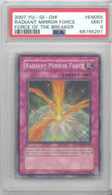 PSA 9 - Yu-Gi-Oh Card - FOTB-EN055 - RADIANT MIRROR FORCE (super rare holo) MINT - Image 1 of 2