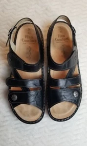 Finn Comfort Unisex schwarze Leder Sandale US 10-10,5 / EU 43 285 $ - Bild 1 von 15