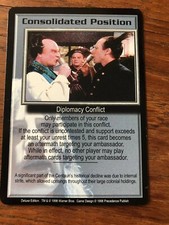 CONSOLIDATED POSITION BABYLON 5 CCG RARE CARD DELUXE EDITION NEAR MINT UNPLAYED