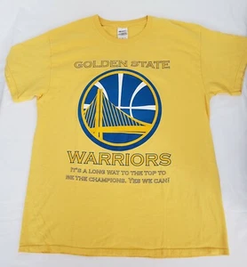 Gildan GOLDEN STATE WARRIORS T-Shirt Hombres L Amarillo Algodón Manga Corta Cuello Redondo - Imagen 1 de 7
