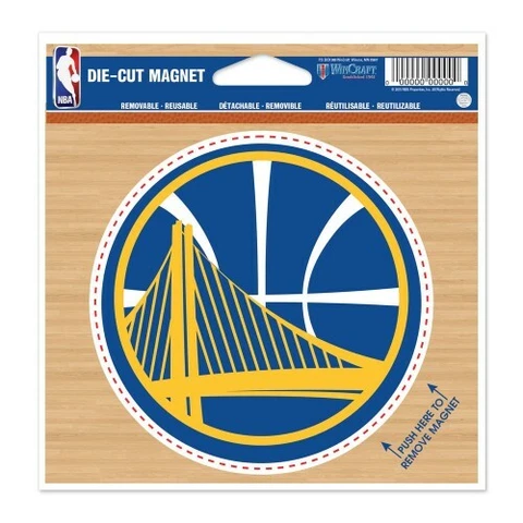 GOLDEN STATE WARRIORS DIE-CUT VINYL MAGNET 4" DIAMETER NBA LICENSED WINCRAFT Cover