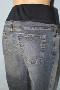 NEW Womans Liz Lange Maternity Denim Blue Jeans Cropped Sz 18 See Measurements* - Picture 1 of 10