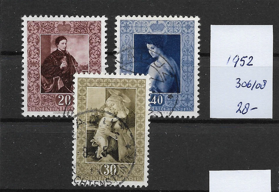 LIECHTENSTEIN @ 1952   Mi.306-308   Used € 28.00  Nice Priced  @ Lie.233 - Image 1 of 1