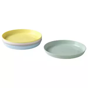 IKEA Kalas Plastic Plate Pastel Multi Coloured For Kids 19 x 2 cm - Set of 6 - Picture 1 of 2