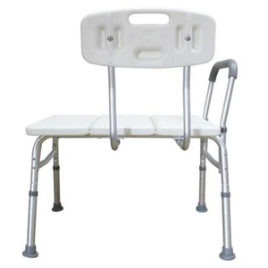 Adjustable Shower Chair Bath Seat Tub Transfer Bench with Armrest and Back NEW - Picture 1 of 15